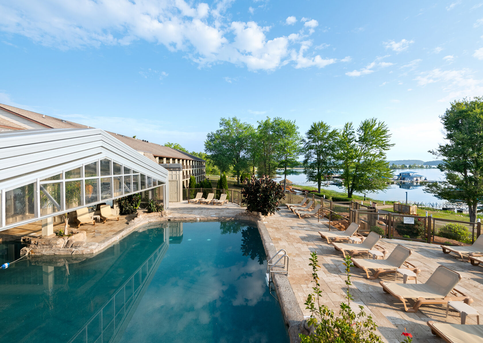 Fourwinds pool with lounge chairs